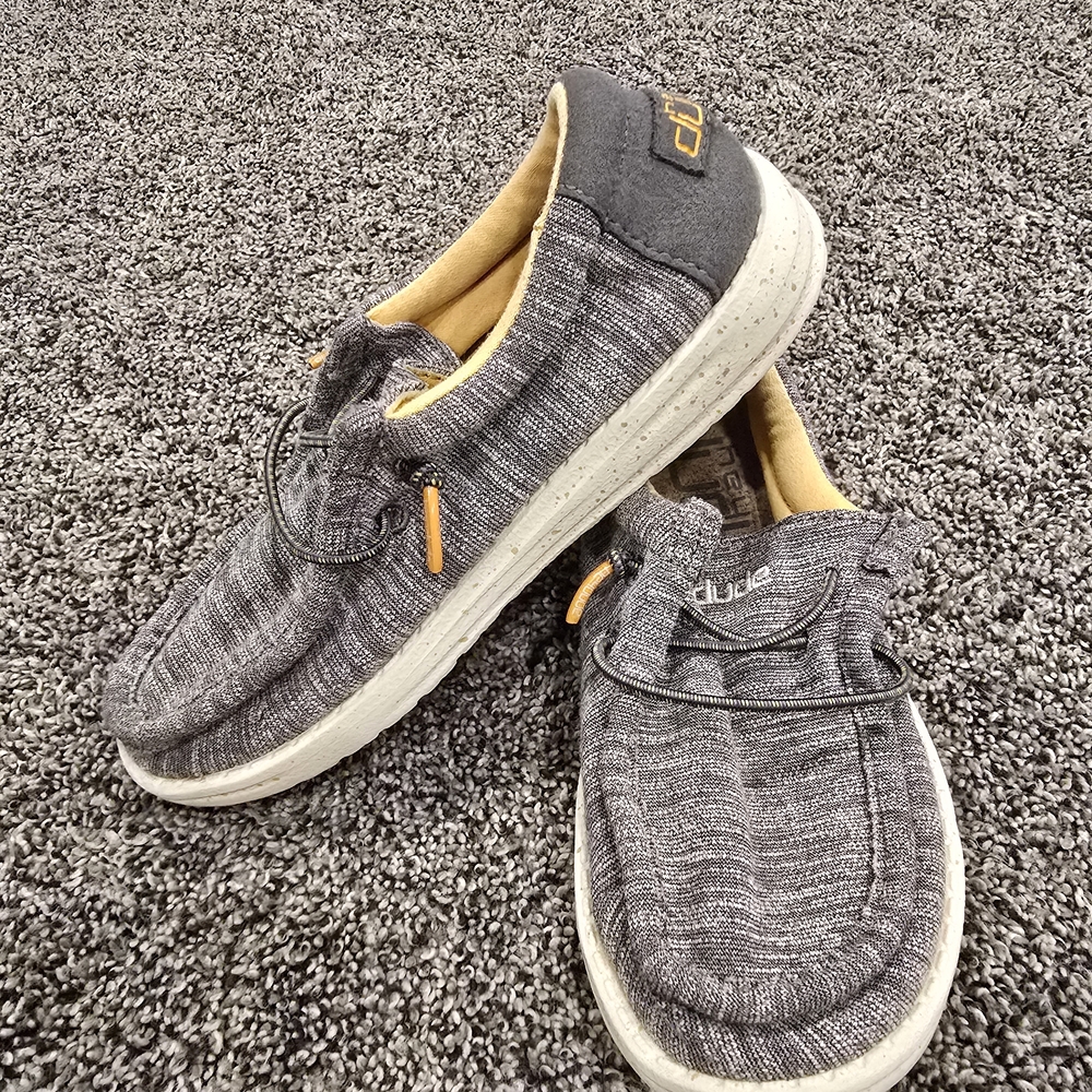 Boy's Hey Dude Charcoal and Orange Loafers